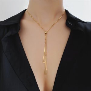 Triangle Tassel Clavicle Necklace | Glossy.pk