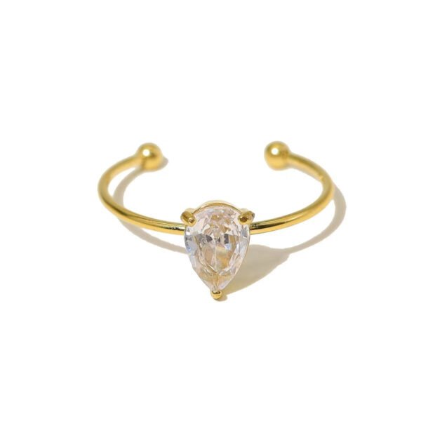 Retro Teardrop Open Ring product photo 4 | Glossy.pk Pakistan