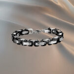 Zhongyi wish European and American personalized stainless steel men's bracelet factory direct sale is versatile, delicate and cool Glossy.pk