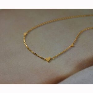 Mini Heart Necklace & Three-Hearts Bracelet Set product photo 4 | Glossy.pk Pakistan