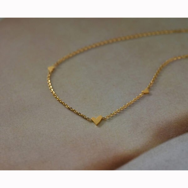 Mini Heart Necklace & Three-Hearts Bracelet Set product photo 4 | Glossy.pk Pakistan