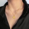 Irregular Medal Clavicle Necklace — Modern Pendant product photo 2 | Glossy.pk Pakistan