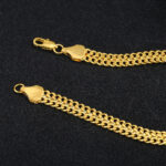 European and American cross-border jewelry wish new 18K gold-plated bracelet AliExpress explosive 6MM men's foxtail bracelet