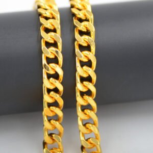 8mm Gold-Finish Chain — Multiple Lengths product photo 3 | Glossy.pk Pakistan