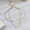 Peach Heart Double-Layer Necklace product photo 4 | Glossy.pk Pakistan