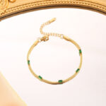 Cross-border, European and American hot-selling style, heart-shaped double-layered new bracelet, stainless steel, fashion hand jewelry, versatile and trendy with 28 Glossy.pk