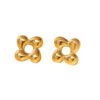 Luxury Exquisite Fashionable Versatile Temperament Personality Rotating Flowers Titanium Steel Necklaces Niche Stud Earrings Set anti-tarnish jewellery from Glossy.pk, Lahore