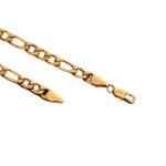 Factory direct sales European and American hip hop jewelry 6MM plated 18K gold necklace AliExpress 3 to 1 Figaro chain wholesale Glossy.pk