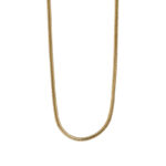 ZHONGYI FASHION TREND VERSATILE 18K YELLOW GOLD PLATED SNAKE BONE NECKLACE EUROPEAN AND AMERICAN CROSS-BORDER NEW 1MM SNAKE CHAIN WITH SNAKE BONE CHAIN Glossy.pk