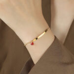 Titanium steel non-fading bracelet women's ins niche simple adjustable new cold style personality retro exquisite wholesale Glossy.pk