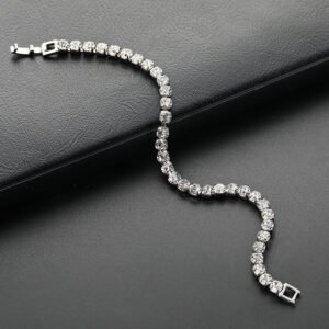Row bracelet — silver & gold tones, 16/22 in product photo 3 | Glossy.pk Pakistan