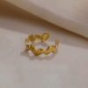 Soft heart adjustable ring- gold product photo 2 | Glossy.pk Pakistan