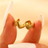 Soft heart adjustable ring- gold product photo 3 | Glossy.pk Pakistan
