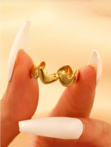 Soft heart adjustable ring- gold product photo 3 | Glossy.pk Pakistan