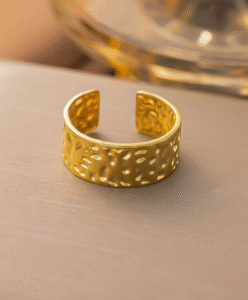 Rough antique adjustable stainless-steel ring (Black Clover) product photo 2 | Glossy.pk Pakistan