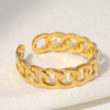 Chain Style Adjustable Ring — Gold Tone product photo 2 | Glossy.pk Pakistan