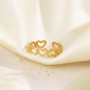 Mini Hearts Adjustable Ring — Gold Tone product photo 2 | Glossy.pk Pakistan