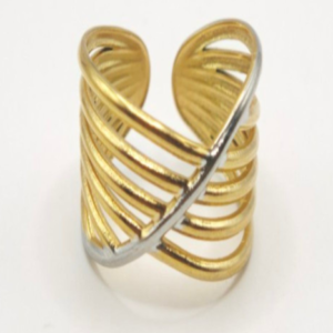 Multi-Layered Golden Adjustable Ring (Stainless Steel)