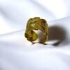 Wide leaves adjustable stainless steel ring — jewellery from Glossy.pk, Pakistan