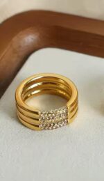 Stainless steel multi layered ring - Image 2