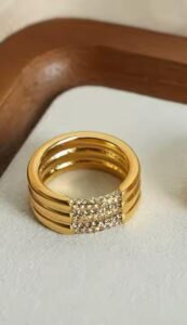 Adjustable Stainless Steel Multi-Layered Ring product photo 2 | Glossy.pk Pakistan