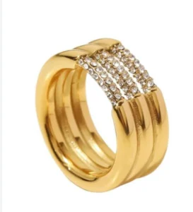 Adjustable Stainless Steel Multi-Layered Ring product photo 3 | Glossy.pk Pakistan