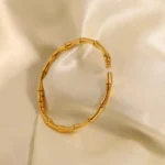 Full Bambo C cuff Bangle- GOLD - Image 5