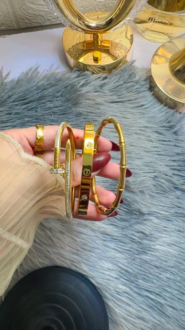 3-Piece Classic Bangle Set (Stainless Steel) product photo 2 | Glossy.pk Pakistan