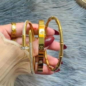 3-Piece Classic Bangle Set (Stainless Steel)