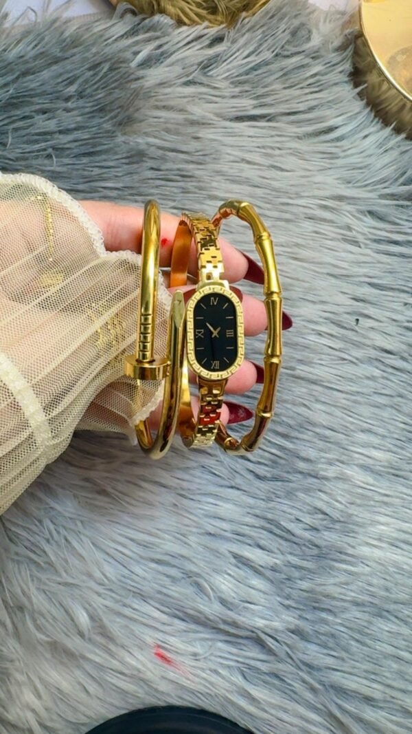 3-Piece Trendy Bangle Set (Stainless Steel) product photo 2 | Glossy.pk Pakistan