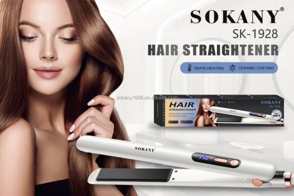 SOKANY Ceramic Hair Straightener (Ceramic Coating Plates) — jewellery from Glossy.pk, Pakistan