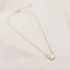 White Heart Love Pendant — Gold-Finish Stainless Steel product photo 4 | Glossy.pk Pakistan