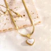 Classical Snake Chain Heart Pendant — Stainless Steel — jewellery from Glossy.pk, Pakistan