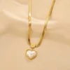 Classical Snake Chain Heart Pendant — Stainless Steel product photo 4 | Glossy.pk Pakistan