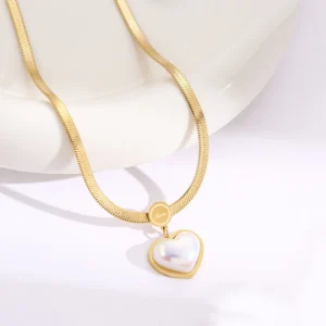 Classical Snake Chain Heart Pendant — Stainless Steel product photo 3 | Glossy.pk Pakistan