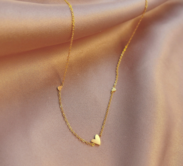 3 Hearts Love Pendant – Anti-Tarnish Stainless Steel — jewellery from Glossy.pk, Pakistan