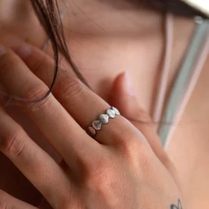 Antique Leafy Adjustable Ring — Silver-tone
