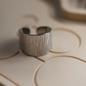 Antique Chunky Adjustable Ring — Silver-tone