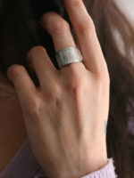 Antique chunky adjustable Ring Silver - Image 3