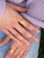 Antique chunky adjustable Ring GOLD - Image 4