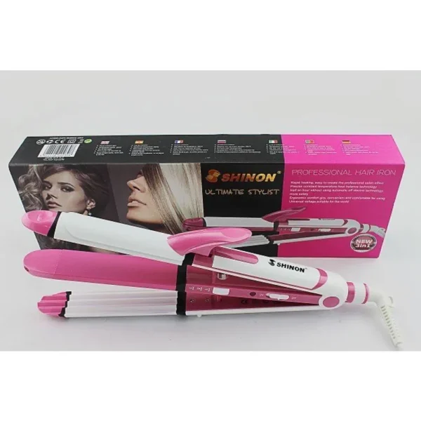 Shinon 3‑in‑1 Multi‑Function Hair Styler (Straightener & Curler) product photo 2 | Glossy.pk Pakistan
