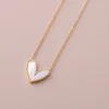 White Heart Love Pendant — Gold-Finish Stainless Steel — jewellery from Glossy.pk, Pakistan