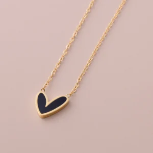 Black Heart Trendy Love Pendant — Gold Finish product photo 4 | Glossy.pk Pakistan