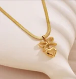 Bow Heart Necklace - Image 3