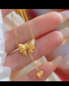 Bow with Heart Necklace product photo 3 | Glossy.pk Pakistan