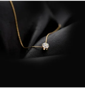 Single Stone Pendant Necklace — Delicate — jewellery from Glossy.pk, Pakistan