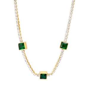 Green stone jewellery combo — Bracelet & Pendant product photo 3 | Glossy.pk Pakistan
