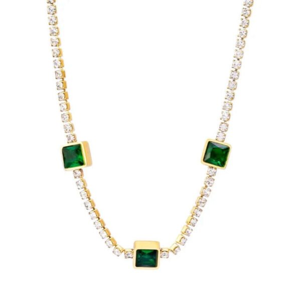 Green stone jewellery combo — Bracelet & Pendant product photo 3 | Glossy.pk Pakistan