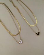 Double Chain Heart necklace - Image 3