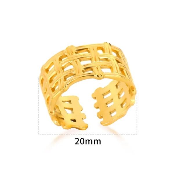 Geometric Chunky Adjustable Ring product photo 2 | Glossy.pk Pakistan